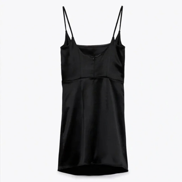 ZARA Satin Effect Mini Dress - Picture 9 of 13